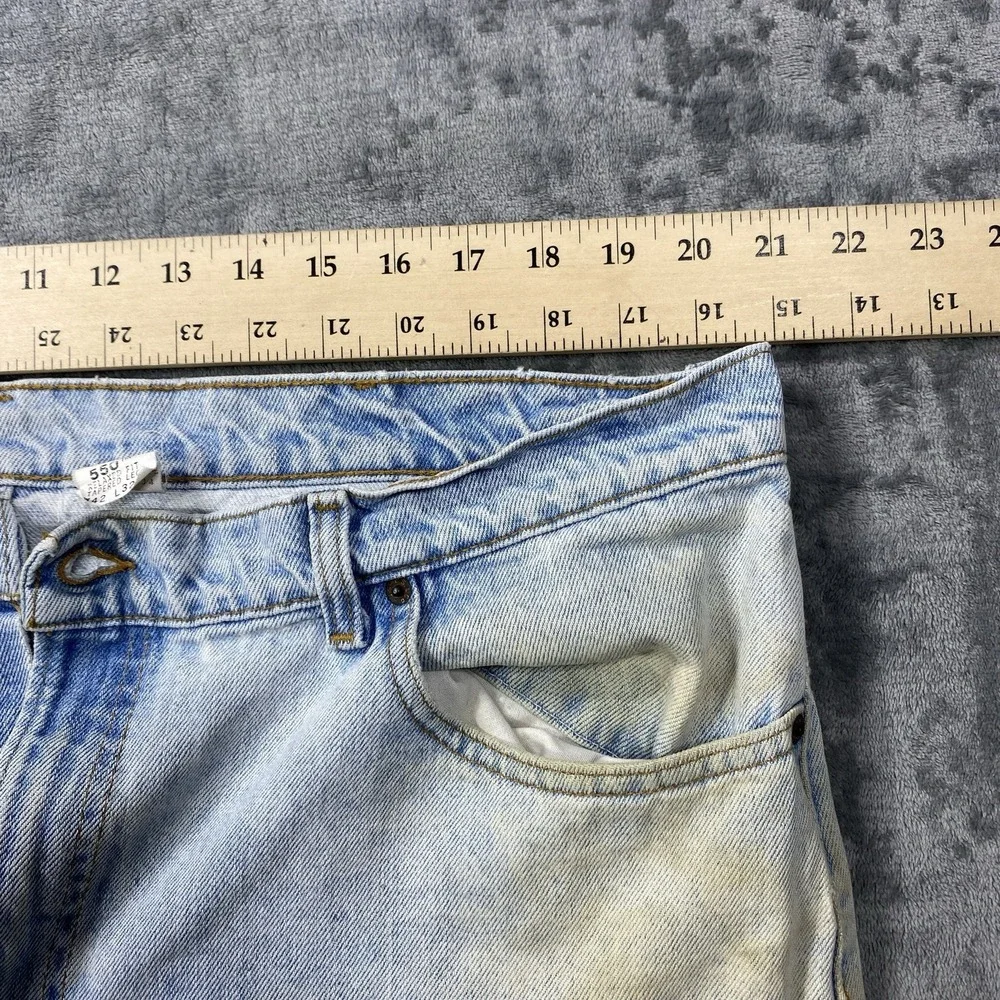 Vintage Levis 550 Jeans Fits 42x31 USA Made 1995 Tapered Relaxed Denim Work Fade